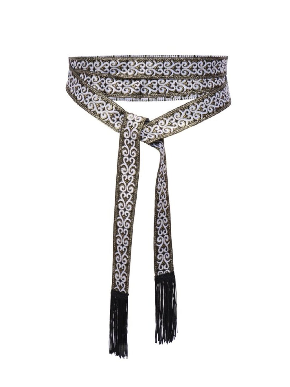 Medieval Belt Vintage Waist Belt with Wave Trim Tassel Pirate Renaissance